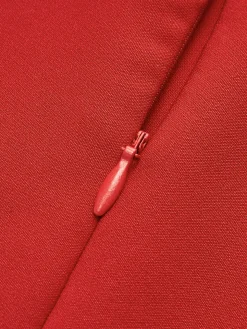 Minimalist Plain Mock Neck Dress