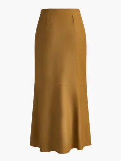 Minimalist Plain Skirt Without Belt