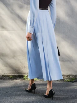 Minimalist Pleated Skirt Without Belt