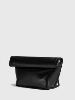 Minimalist Rolled Edge Envelope Clutch Bag
