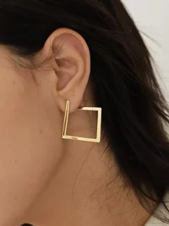 Minimalist Square Drop Earrings