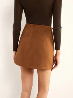 Minimalist Suede Mini Skirt