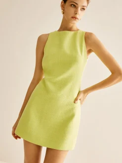 Minimalist Tweed Tank Dress