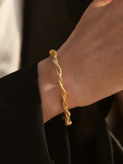 Minimalist Twist Open Bracelet
