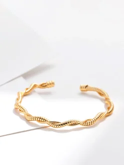 Minimalist Twist Open Bracelet