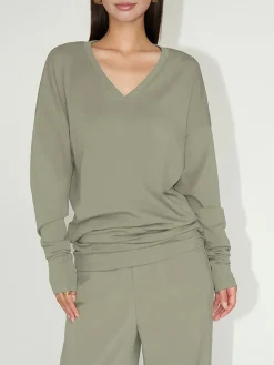 Minimalist V-Neck Draped Top