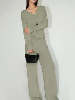 Minimalist V-Neck Draped Top