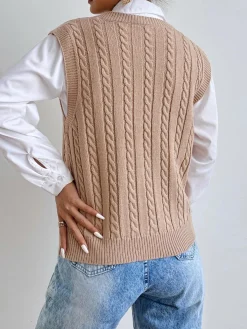 Minimalist V-Neck Twist Vest