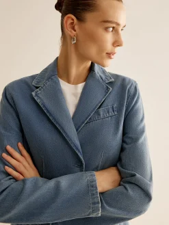 Minimalist Washed Denim Jacket