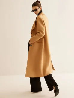Minimalist Wool-Blend Long Coat