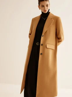 Minimalist Wool-Blend Long Coat