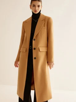 Minimalist Wool-Blend Long Coat
