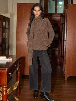 Minimalist Wool-Blend Scarf Sweater