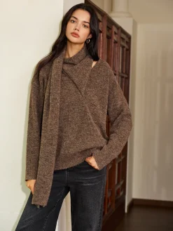 Minimalist Wool-Blend Scarf Sweater