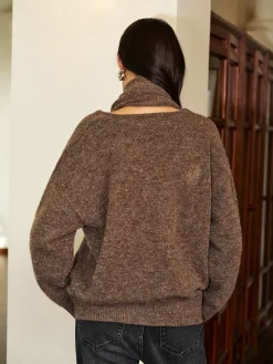 Minimalist Wool-Blend Scarf Sweater