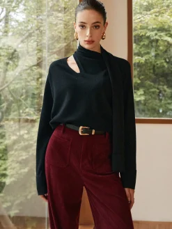 Minimalist Wool-Blend Scarf Sweater