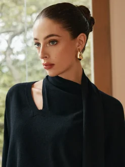 Minimalist Wool-Blend Scarf Sweater