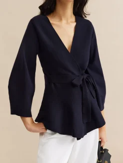 Minimalist Wrap Cardigan With Belt
