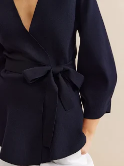 Minimalist Wrap Cardigan With Belt