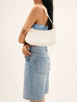 Minimalist Zipper Up Shoulder Bag