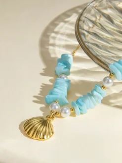 Mint Green Pearl Shell Necklace