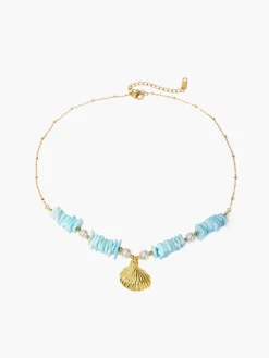 Mint Green Pearl Shell Necklace