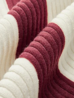 Miss Paris Mock Neck Stripe Sweater