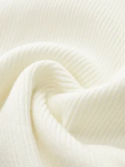 Mock Neck  Pleated Panel Sweater Dress