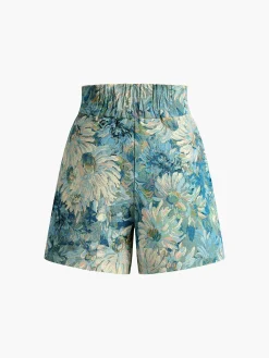 Monet Garden High Waist Shorts