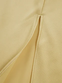 Moonlight Open Back Satin Slit Long Dress