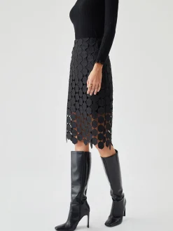 Multi Hexagon Layered Midi Skirt