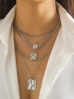 Multi Strand Gold Layered Necklace