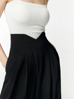 Notch Wide Leg Dress Pants