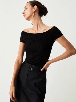 Off Shoulder Knit Top