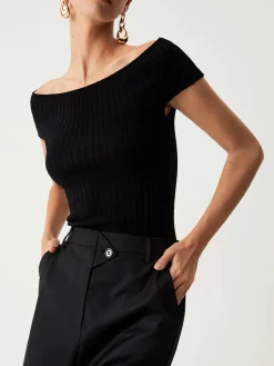 Off Shoulder Knit Top