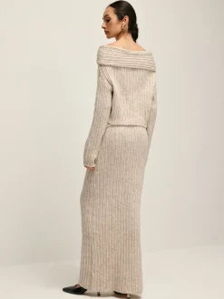 Off Shoulder Warm Sweater Co-ords