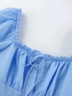 Off-Shoulder Ruffle Trim Short Dress