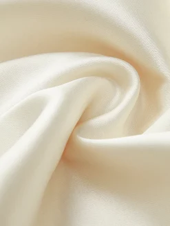 Off-Shoulder Satin Blouse