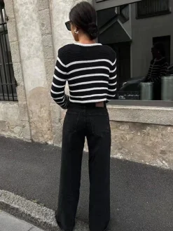 Old Money Aesthetics Stripe Cardigan