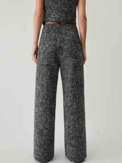 Old Money Tweed Straight Leg Pocket Pants