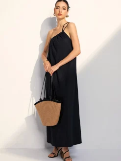 One Shoulder Backless Long Dress
