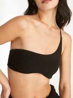 One Shoulder Solid Sports Bra