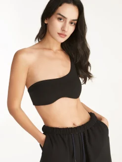 One Shoulder Solid Sports Bra