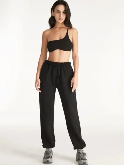 One Shoulder Solid Sports Bra