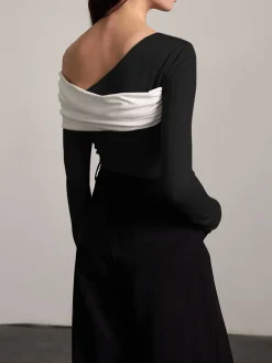 One-Shoulder Ruched Slim Top