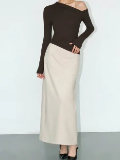 One-Shoulder Skinny Jersey Top
