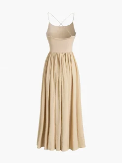 Open Back Midi Tank Dress