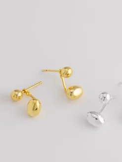 Oval Bean Stud arrings