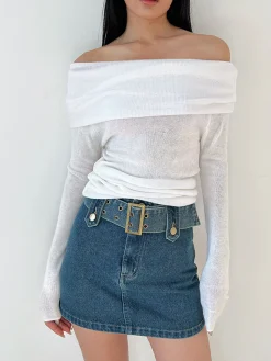 Overfold Off-Shoulder Shirt