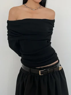 Overfold Off-Shoulder Shirt